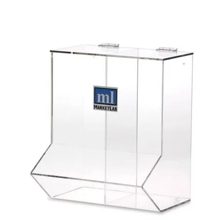 Market Lab - MarketLab - 6600 - Ppe Dispenser Marketlab Wall Mount Clear 10.25 X 12.4 X 14.75 Inch Acrylic