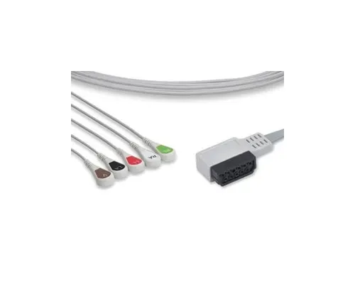Cables and Sensors - 10089 - ECG Telemetry Leadwire, 5 Leads Snap, Philips Compatible w/ OEM: M4725A, 350-0173-03 (DROP SHIP ONLY) (Freight Terms are Prepaid & Added to Invoice - Contact Vendor for Specifics)