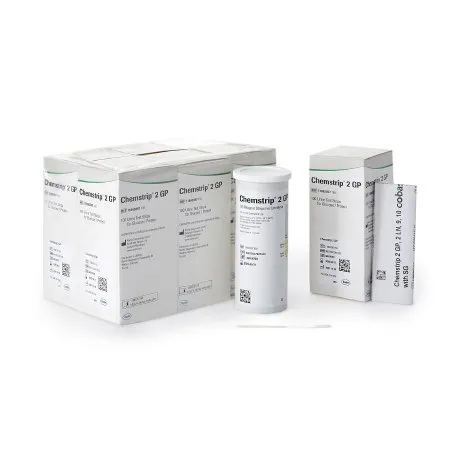 Roche Diagnostic Systems - 11895397160 - Roche Chemstrip2 Reagent Test Strip Chemstrip2 Metabolic Assay Glucose  Protein For Urinalysis 100 per Bottle