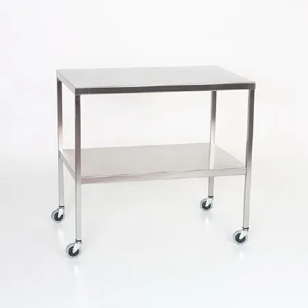 Mid Central Medical - MCM503 - Instrument / Back Table 18 X 33 X 34 Inch 304 Stainless Steel / 16 Gauge