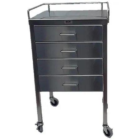 Mid Central Medical - MCM523 - Utility Table 16 X 20 X 34 Inch 304 Stainless Steel / 16 Gauge 4 Drawers