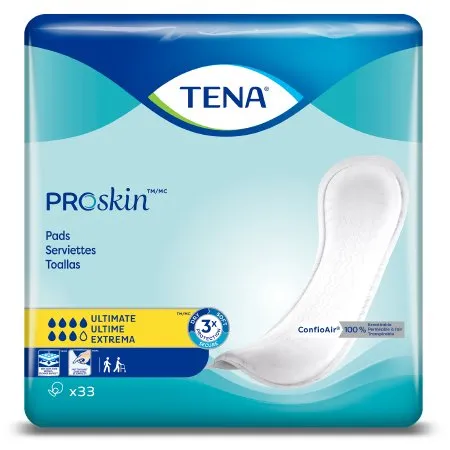 Essity Health & Medical Solutions - 47709 - Essity TENA ProSkin Ultimate Bladder Control Pad TENA ProSkin Ultimate 16 Inch Length Heavy Absorbency Dry Fast Core One Size Fits Most
