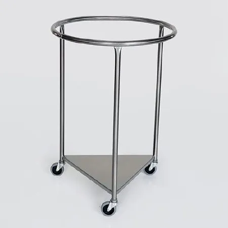 Mid Central Medical - MCM2000 - Hamper Stand Rolling Round Opening Open Top Without Lid