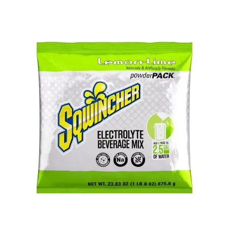 Kent Precision Foods - Sqwincher Powder Pack - From: 159015305 To: 159200201 -  Oral Electrolyte Solution  Lemon Lime Flavor 23.83 oz. Electrolyte