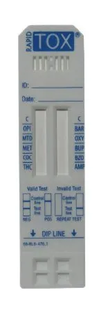 American Bio Medica - Rapid TOX - 10-10XT-030 - Drugs of Abuse Test Kit Rapid TOX AMP  BAR  BZO  COC  mAMP/MET  MTD  OPI300  PCP  PPX  THC 50 Tests CLIA Waived