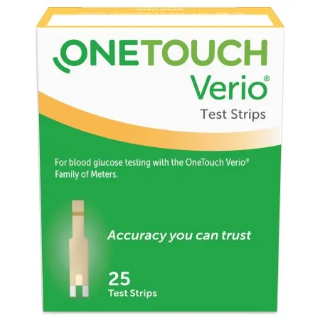 Lifescan - OneTouch Verio - 022270 - Blood Glucose Test Strips OneTouch Verio 25 Strips per Pack