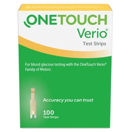 Lifescan - OneTouch Verio - 022898 -  Blood Glucose Test Strips  100 Strips per Pack