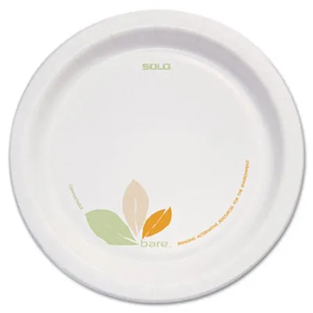 Solo - SCC-OFMP9RJ7234 - Bare Eco-forward Paper Dinnerware Perfect Pak, Proplanet Seal, Plate, 8.5 Dia, Green/tan, 125/pack, 2 Packs/carton