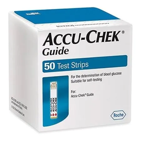 Roche - Accu-Chek - 7453736001 - Blood Glucose Test Strips Accu-Chek 50 Strips per Pack