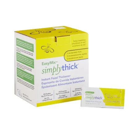 Simply Thick - SimplyThick Easy Mix - STIND100L3 -  Food and Beverage Thickener  12 Gram Individual Packet Unflavored Gel IDDSI Level 3 Moderately Thick/Liquidized