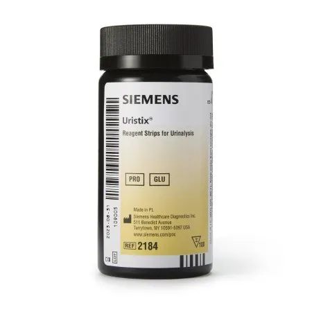 Siemens - Uristix - 10339520 -  Reagent Test Strip  Metabolic Assay Glucose Protein For Visual Read 100 per Bottle