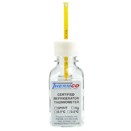 Thermco Products - Thermco Accu-Safe - ACCBBS - Liquid-in-glass Thermometer Thermco Accu-safe Celsius -5° To 20°c Partial Immersion Door / Wall Mount Does Not Require Power