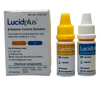 Vidan Diagnostics - Lucidplus - 2150-204 - Blood Glucose Control Solution Lucidplus 2 X 4 mL Level 1 & 2