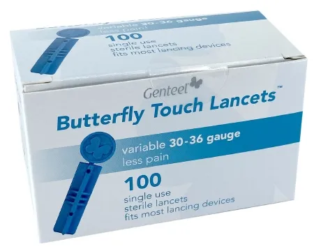 Genteel - 600100 - Lancet For Lancing Device Genteel Various Gauges Non-safety Twist Off Cap Multiple Sites