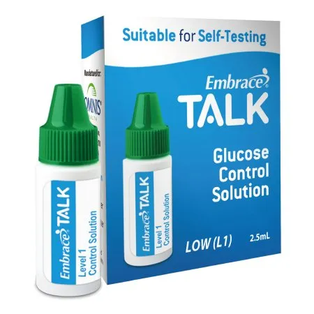 Omnis Health - Embrace Talk - From: APX03AB0317 To: APX03AB0318 -  Blood Glucose Control Solution  2.5 mL Level 1