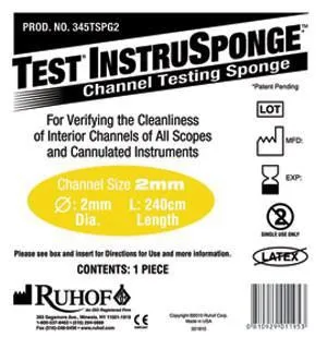 Ruhof Healthcare - Test InstruSponge - 345TSPG2 - Channel Cleaning Verification Sponge Test Instrusponge
