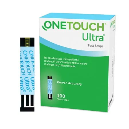 LifeScan - OneTouch Ultra - 022895 - Lifescan  Blood Glucose Test Strips  100 Strips per Pack