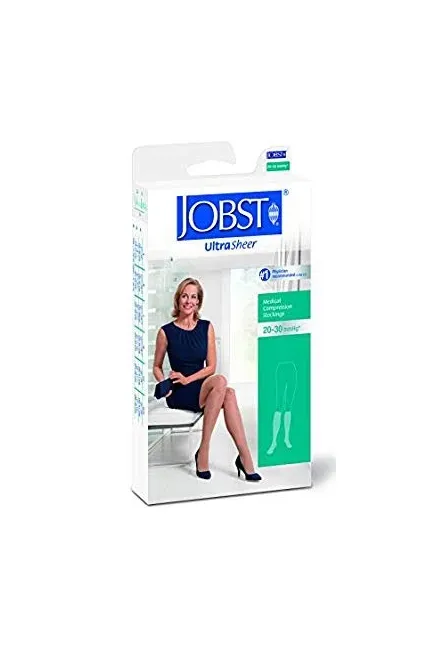 BSN Medical - From: 115000 To: 119653 - JOBST Ultrasheer Compression Stocking JOBST Ultrasheer Thigh High Medium / Petite Natural / Silky Beige Closed Toe