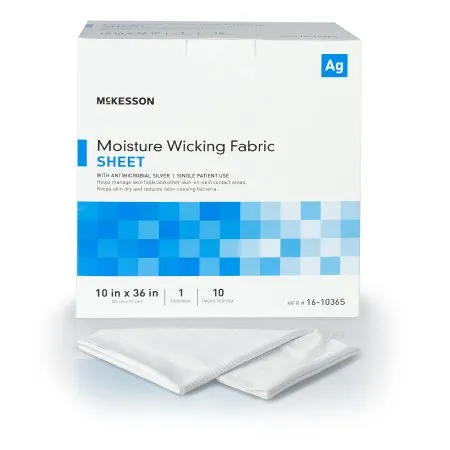 McKesson - 16-1036S - Silver Moisture Wicking Fabric 10 X 36 Inch Rectangle Sterile