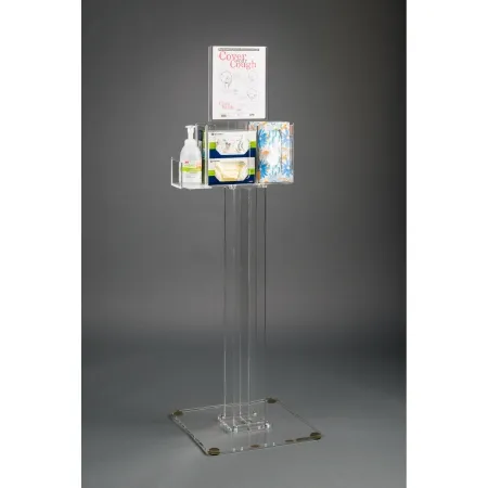 Poltex - RESPI-S - Hygiene Dispensing Station Floor Stand Clear Acrylic