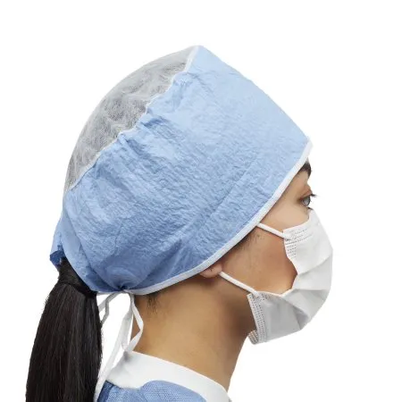 McKesson - 16-SC2 - Surgeon Cap One Size Fits Most Blue Tie Closure