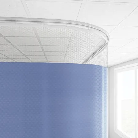 Imperial Fastener - From: 92X72SUMBLU To: 92X72SUMWHT - Cubicle Curtain 20 Inch Mesh 72 Inch Width 92 Inch Length