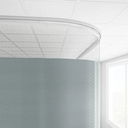 Imperial Fastener - 92X144SUMMIN - Cubicle Curtain 20 Inch Mesh 144 Inch Width 92 Inch Length