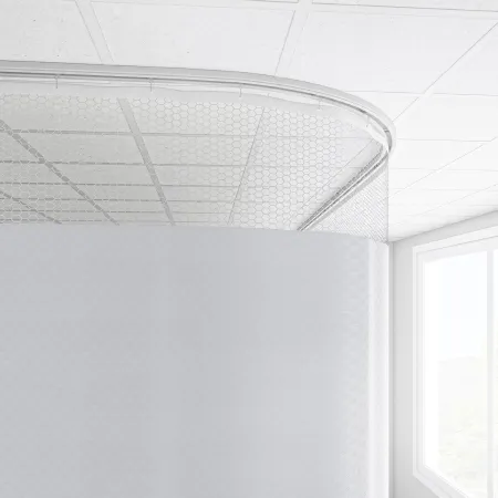 Imperial Fastener - From: 80X72SUMMIN To: 80X72SUMWHT - Cubicle Curtain 20 Inch Mesh 72 Inch Width 80 Inch Length