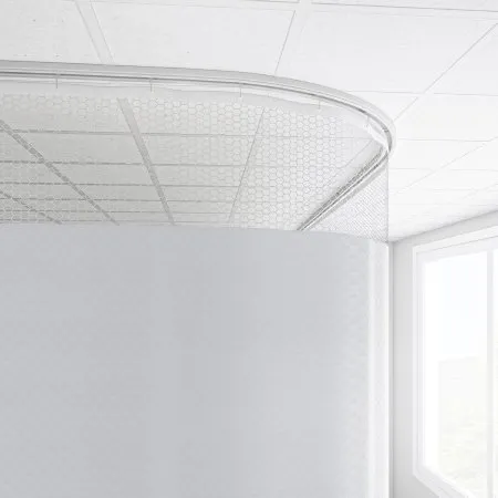 Imperial Fastener - 92X72SUMWHT - Cubicle Curtain 20 Inch Mesh 72 Inch Width 92 Inch Length