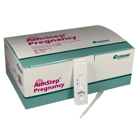 Germaine Laboratories - AimStep - 97030 - Reproductive Health Test Kit AimStep hCG Pregnancy Test 30 Tests CLIA Waived