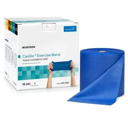 McKesson - From: 169-5621 To: 169-5625 - CanDo Exercise Resistance Band CanDo Blue 5 Inch X 50 Yard Heavy Resistance