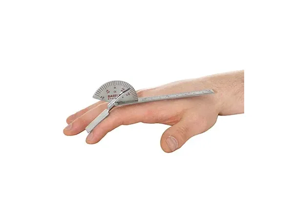 Fabrication Enterprises - 12-1010 - Baseline Finger Goniometer - Metal - Standard - 6 inch