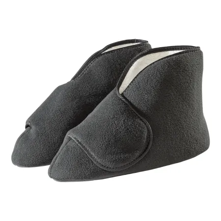 Silverts Adaptive - SV10160_SV2_S - Diabetic Bootie Slippers Silverts Small / X-wide Black Ankle High