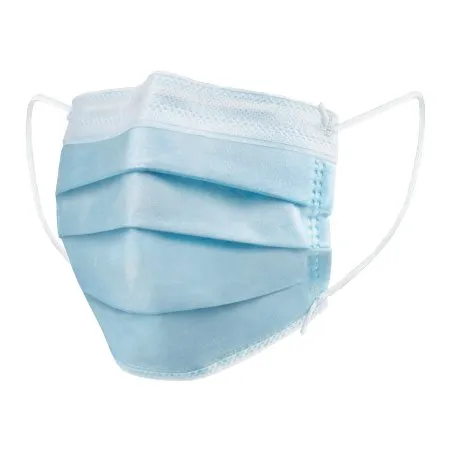 McKesson - 91-2104 - Procedure Mask Mckesson Earloops One Size Fits Most Blue Nonsterile Astm Level 1 Adult