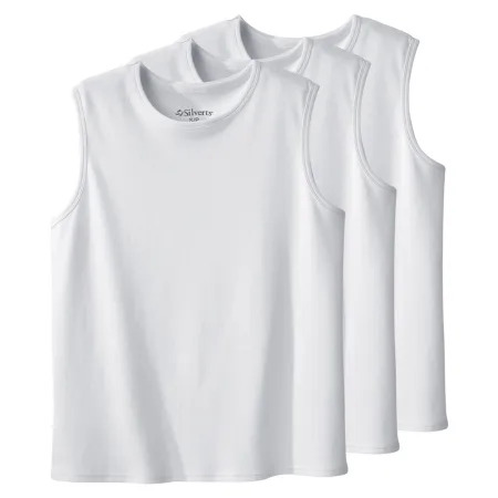 Silverts Adaptive - SV28040_WHT_L - Adaptive Undershirt Silverts Large White Without Pockets Sleeveless Female