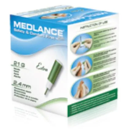 HTL-STREFA - Medlance - 9673 - Safety Lancet Medlance 21 Gauge Self Destructive Mechanism Pressure Activated Finger