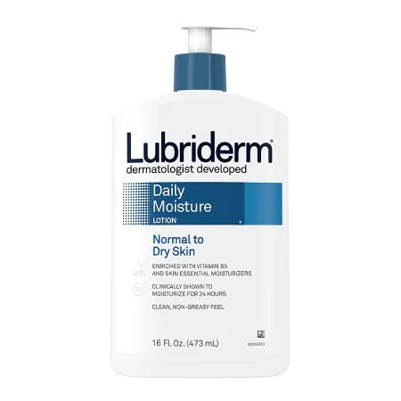 J & J Sales - Lubriderm Daily Moisture - 52800048846 - Hand And Body Moisturizer Lubriderm Daily Moisture 16 Oz. Pump Bottle Unscented Lotion