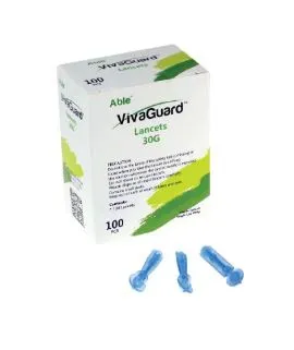 Germaine Laboratories - VivaGuard - VGL01-383 - Lancet For Lancing Device Vivaguard 30 Gauge Non-safety Twist Off Cap Finger
