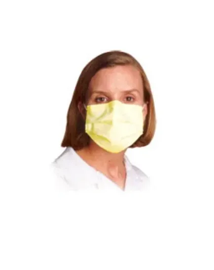 Aspen Surgical - 15110 - Products Procedure Mask Pleated Earloops One Size Fits Most Yellow NonSterile ASTM Level 1 Adult