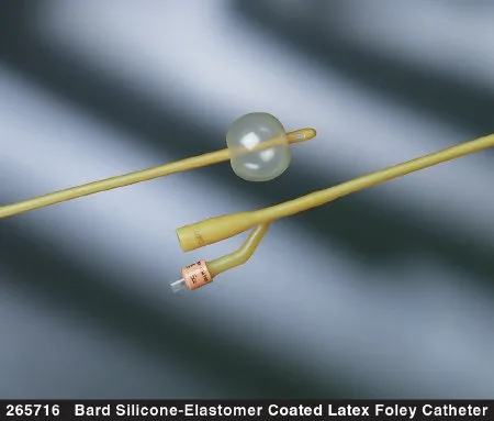 BARD - 265716 - Bard Foley Catheter Bard 2-way Standard Tip 5 Cc Balloon 16 Fr. Silicone Coated Latex