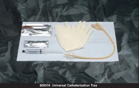 Bard Rochester - Bardia - 800518 - Bard Indwelling Catheter Tray  Foley 18 Fr. 5 Cc Balloon Silicone Coated Latex