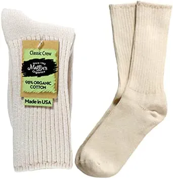 Maggie's Functional Organics - From: 211497 To: 211499 - Crew Socks Naturally Bleached Classic