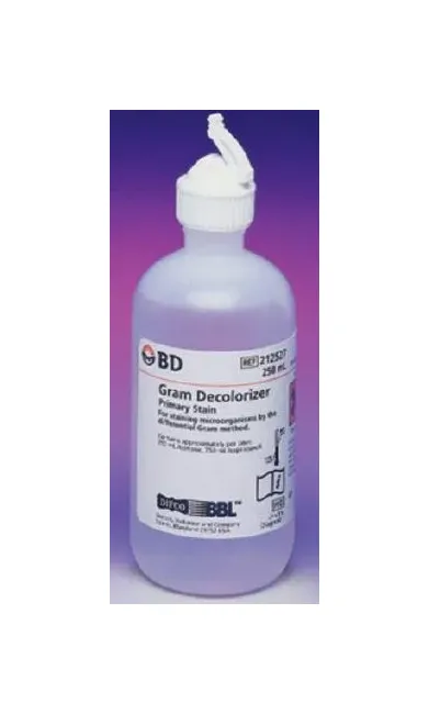 BD Becton Dickinson - BD BBL - 212527 - Gram Stain Decolorizer BD BBL 4 X 250 mL