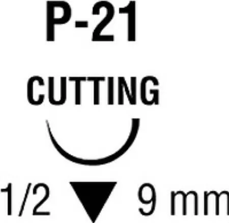 Covidien - Monosof~Dermalon - SN-1954 - Nonabsorbable Suture With Needle Monosof~dermalon Nylon Pc-13 3/8 Circle Conventional Cutting Needle Size 4 - 0 Monofilament