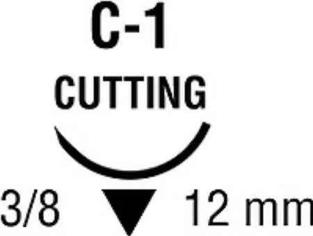 Covidien - Monosof~Dermalon - SN-667G - Nonabsorbable Suture With Needle Monosof~dermalon Nylon C-1 3/8 Circle Reverse Cutting Needle Size 6 - 0 Monofilament