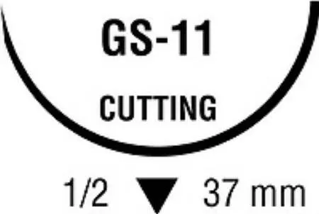 Covidien - CG-817 - Absorbable Suture With Needle Chromic Gut Gs -11 1/2 Circle Reverse Cutting Needle Size 0