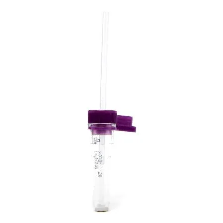ASP Global - SAFE-T-FILL - 077051 - Safe-T-Fill Capillary Blood Collection Tube Whole Blood Tube K2 EDTA Additive 10.8 X 46.6 mm 200 µL Purple Pierceable Attached Cap Plastic Tube
