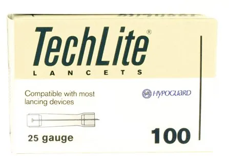 Arkray - Techlite - From: 880125 To: 880128 - USA  Lancet for Lancing Device TechLite 25 Gauge Non Safety Twist Off Cap Finger
