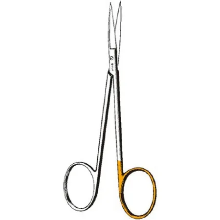 Sklar - 15-3585 - Iris Scissors Sklarcut 4-1/2 Inch Length Or Grade Stainless Steel Finger Ring Handle Straight Sharp Tip / Sharp Tip