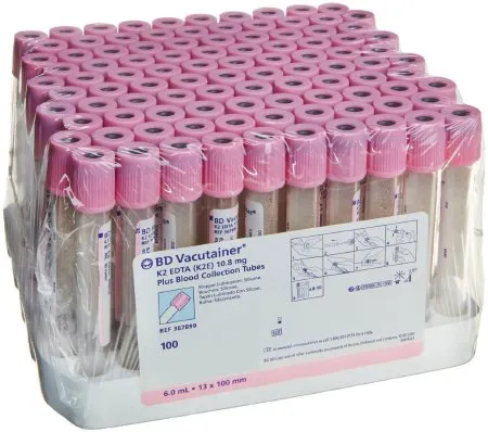BD Becton Dickinson - BD Vacutainer - 367899 -   Venous Blood Collection Tube K2 EDTA Additive 6 mL BD Hemogard Closure Plastic Tube